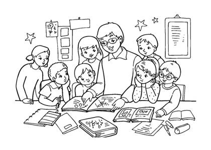 Раскраски Школа Школа раскраска 18