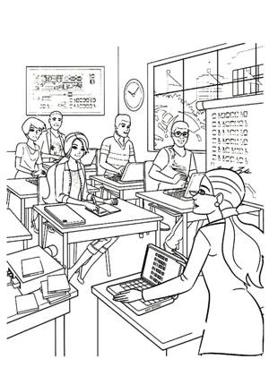 Раскраски Школа Школа раскраска 8