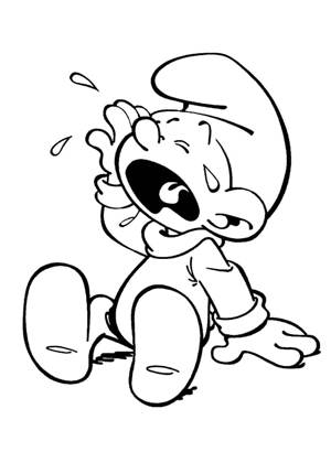 Смурфики раскраска 12