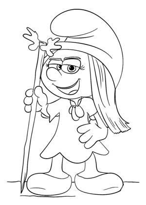 Смурфики раскраска 25