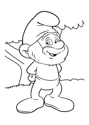 Смурфики раскраска 30