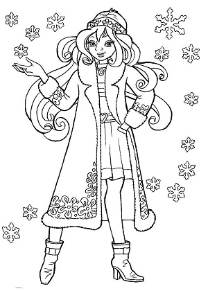 Раскраски Снегурочка Снегурочка — раскраска 31