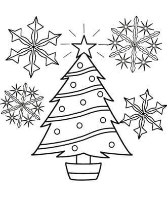 Снежинки – раскраска 10