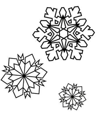 Снежинки – раскраска 11