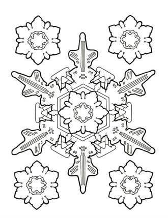 Снежинки – раскраска 12
