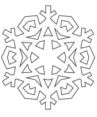 Снежинки – раскраска 15