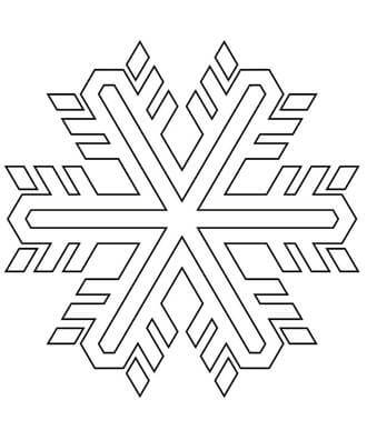 Снежинки – раскраска 16