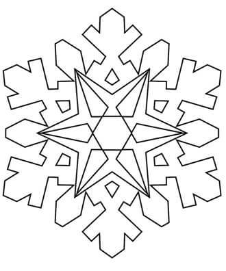 Снежинки – раскраска 17