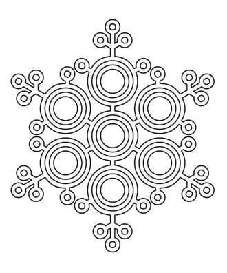 Снежинки – раскраска 18
