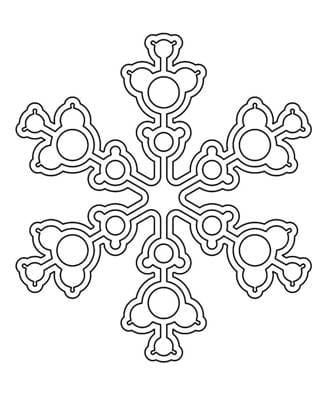 Снежинки – раскраска 19