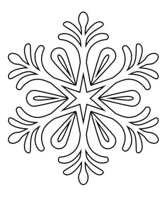 Снежинки – раскраска 20