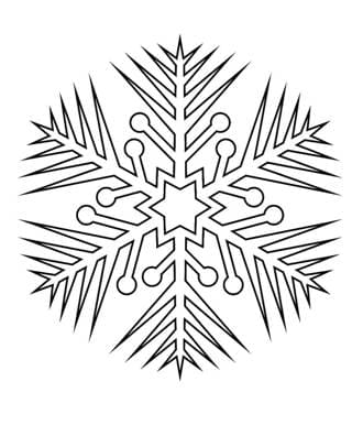 Снежинки – раскраска 21