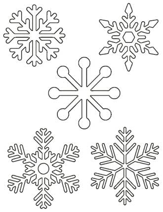 Снежинки – раскраска 22