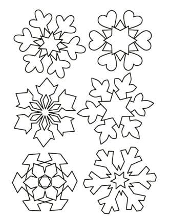 Снежинки – раскраска 23