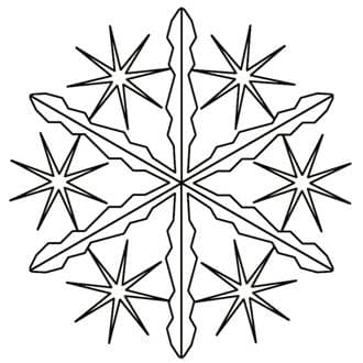 Снежинки – раскраска 26