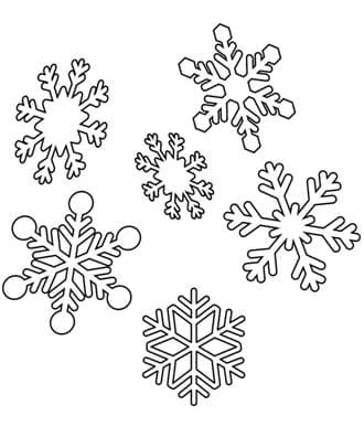 Снежинки – раскраска 30