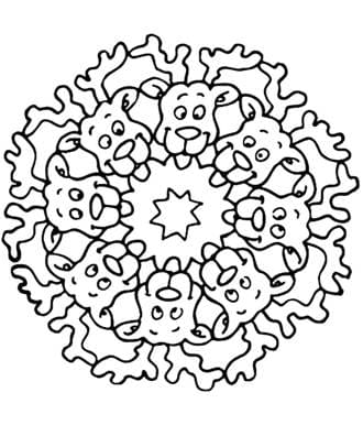 Снежинки – раскраска 32