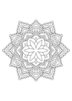 Снежинки – раскраска 33