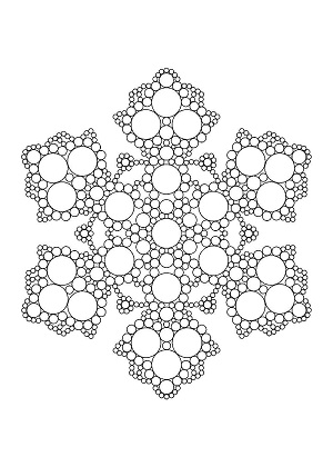 Снежинки – раскраска 37