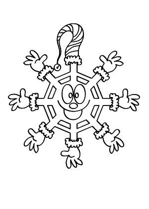 Снежинки – раскраска 38