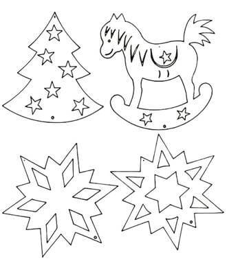 Снежинки – раскраска 4