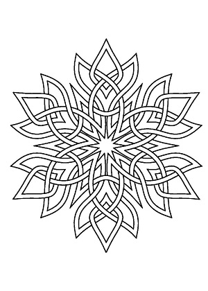 Снежинки – раскраска 40