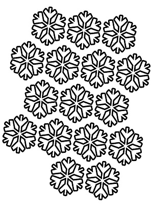 Снежинки – раскраска 41