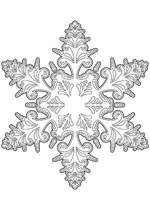 Снежинки – раскраска 43