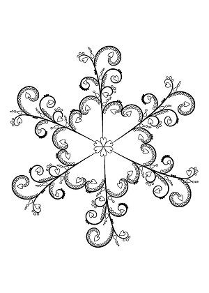 Снежинки – раскраска 45