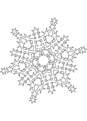 Снежинки – раскраска 46