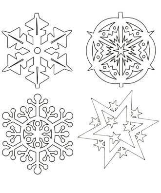 Снежинки – раскраска 5