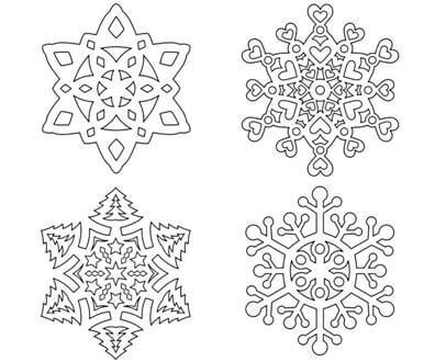 Снежинки – раскраска 6