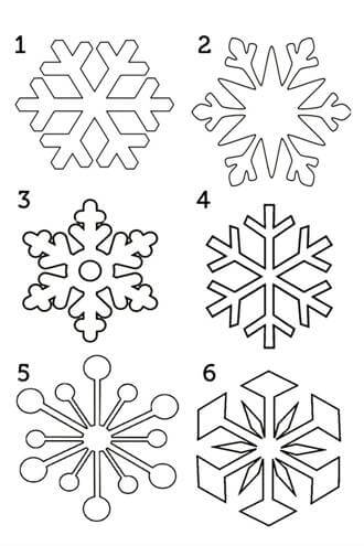 Снежинки – раскраска 7