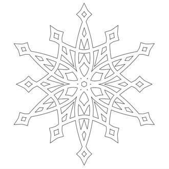 Снежинки – раскраска 9
