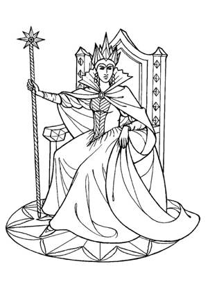 Раскраски Снежная Королева Снежная Королева раскраска 21