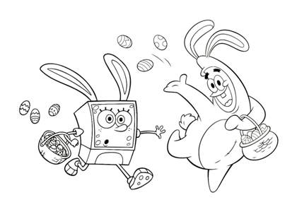 Спанч Боб раскраска 10