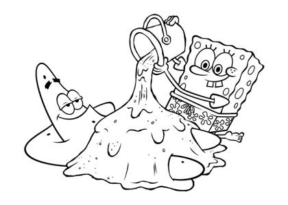Спанч Боб раскраска 13