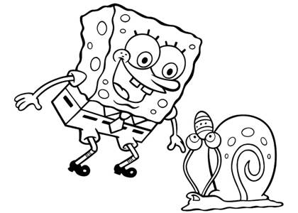 Спанч Боб раскраска 15