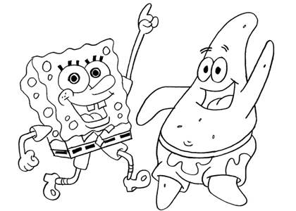 Спанч Боб раскраска 16