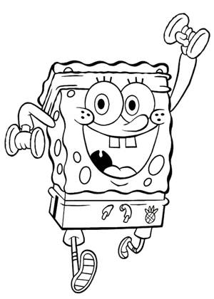 Спанч Боб раскраска 19