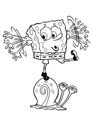 Спанч Боб раскраска 20