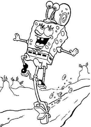 Спанч Боб раскраска 25