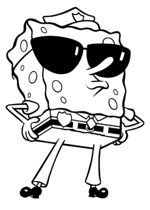 Спанч Боб раскраска 26