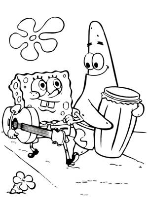 Спанч Боб раскраска 27