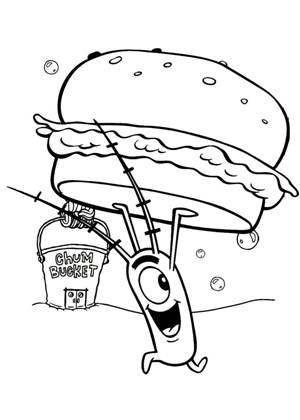 Спанч Боб раскраска 28