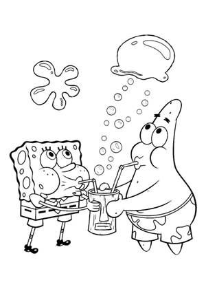 Спанч Боб раскраска 30