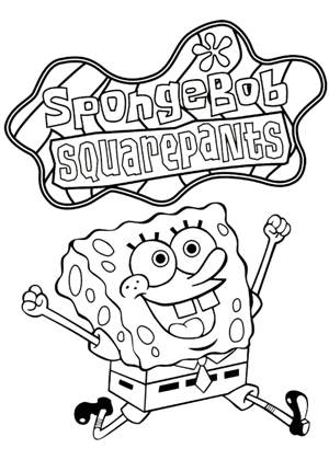 Спанч Боб раскраска 34