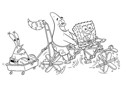 Спанч Боб раскраска 7