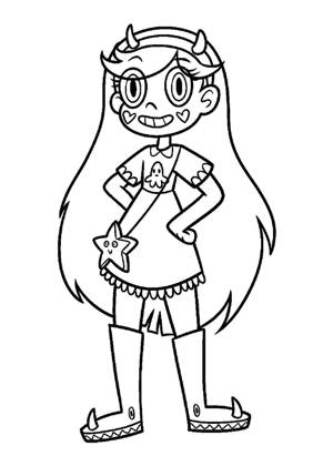Раскраски Звездочка против силы зла Звездочка против силы зла раскраска 22