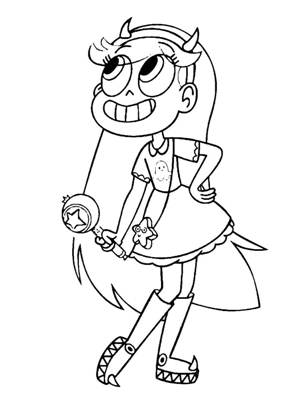 Раскраски Звездочка против силы зла Звездочка против силы зла раскраска 23
